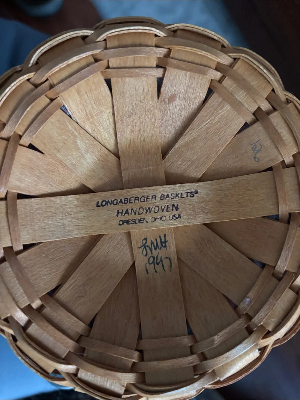 Longaberger handwoven basket